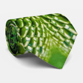 Groene Slang Huid Schalen Print Nieuwheid Partij Stropdas (Opgerold)