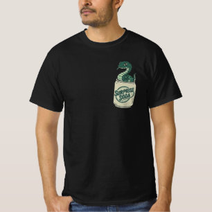 Groene slang in een blik grappige practical joke T T-shirt