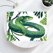 Groene Slang | Jaar van de Slang Aquarel Briefkaart