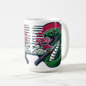 Groene slang koffiemok (Voorkant rechts)