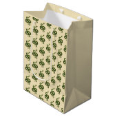 Groene slang medium cadeauzakje (Voorkant Gekanteld)