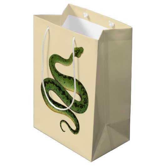 Groene slang medium cadeauzakje (Achterkant Gekanteld)