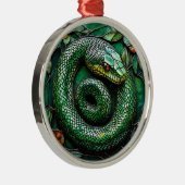 Groene slang metalen ornament (Rechts)
