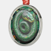 Groene slang metalen ornament (Links)