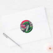 Groene slang ronde sticker (Envelop)