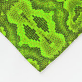 Groene slang Sin Texture Fleece Blanket Deken (Hoek)