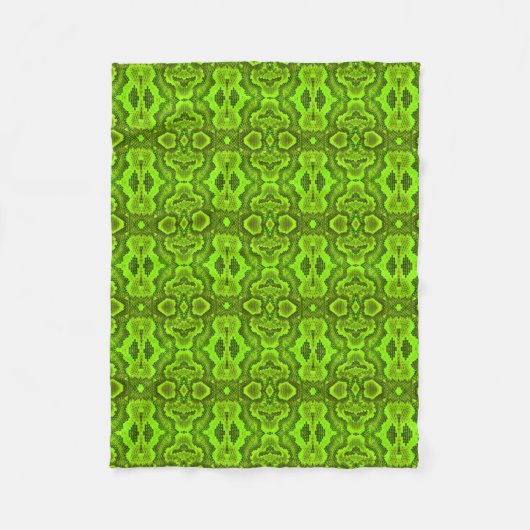 Groene slang Sin Texture Fleece Blanket Deken (Voorkant)