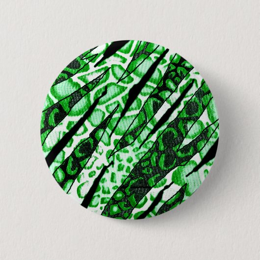 Groene Slang Skin Camo Ronde Button 5,7 Cm (Voorkant)