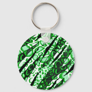 Groene Slang Skin Camo Sleutelhanger