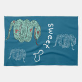 Groene Slang Sweet Heart Theedoek (Horizontaal)