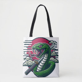 Groene slang tote bag