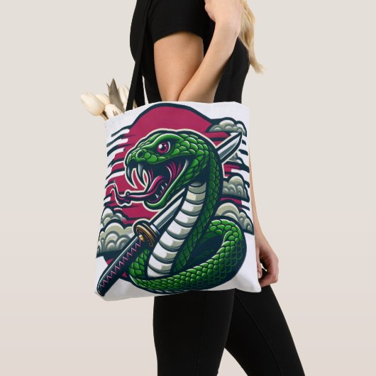 Groene slang tote bag (Dichtbij)