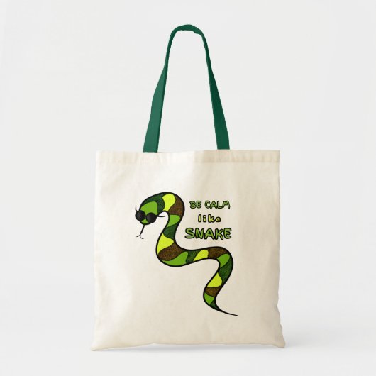 Groene slang tote bag (Voorkant)