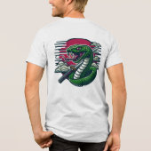 Groene slang Tri-Blend shirt (Achterkant)