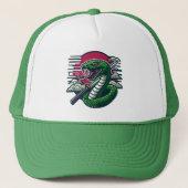Groene slang trucker pet (Voorkant)
