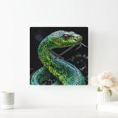 Groene slang vierkante klok (Huis)