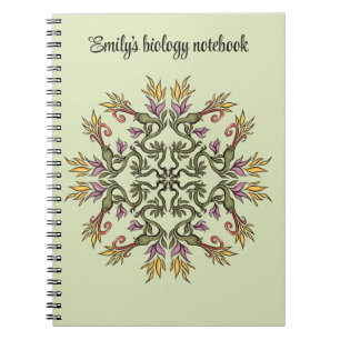 Groene Slangen Bloemen Mandala Botanische Fantasie Notitieboek