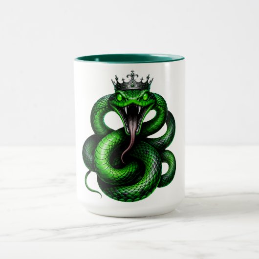 Groene Slangen Kroon Koffiemok Mok (Midden)