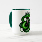 Groene Slangen Kroon Koffiemok Mok (Voorkant links)