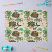 Groene slangen vis en vlinder ontkoppelen tissuepapier (Craft)