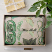 Groene slangen vis en vlinder ontkoppelen tissuepapier (Geschenk)