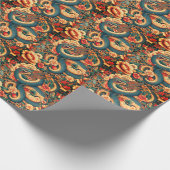 Groene slangenbloemen cadeaupapier (Hoek)