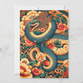 Groene slangenbloemen kaart (Achterkant)