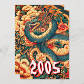 Groene slangenbloemen kaart (Voorkant / Achterkant)