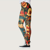 Groene slangenbloemen leggings (Links)