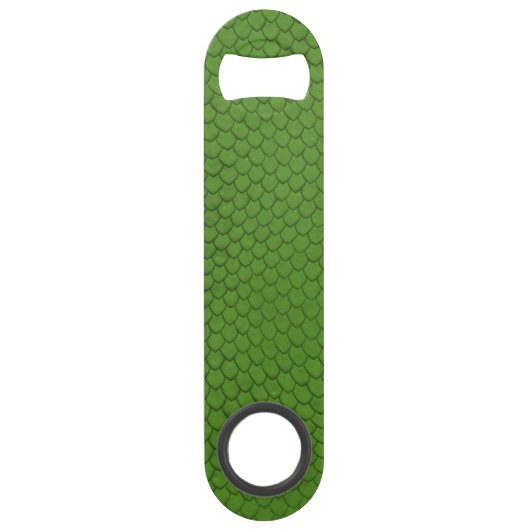 Groene Slangenhuid Textuur Speed Flessenopener (Voorkant)
