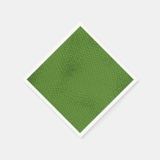 Groene slangenhuidstructuur servet (Hoek)