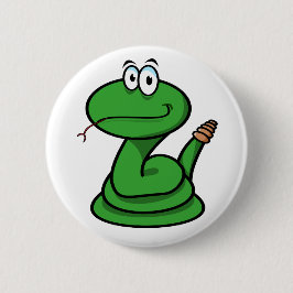 Groene Slangenknop Ronde Button 5,7 Cm