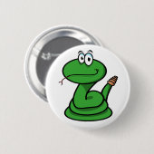 Groene Slangenknop Ronde Button 5,7 Cm (Voorkant /achterkant)
