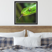 Groene Slangenkop Canvas Afdruk (Insitu (Slaapkamer))