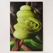 Groene slangenreptiel legpuzzel (Verticaal)