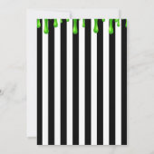 Groene slijm Halloween spookkostuum feestje Kaart (Achterkant)