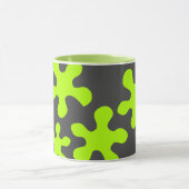Groene slijm houtskool grijs leuke koffie mok (Midden)