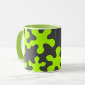 Groene slijm houtskool grijs leuke koffie mok (Voorkant links)