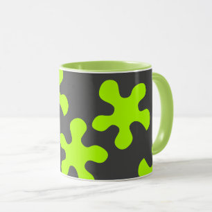 Groene slijm houtskool grijs leuke koffie mok