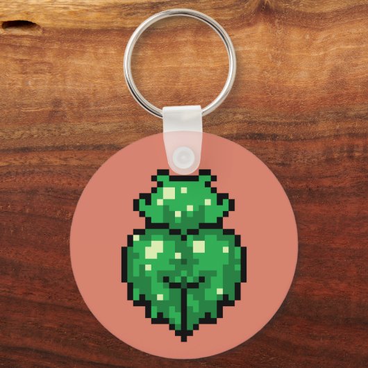 Groene slijm meisje Sleutelhanger (Achterkant)