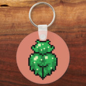 Groene slijm meisje Sleutelhanger (Voorkant)