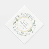 Groene slinger baby sprinkle / shower servet (Hoek)
