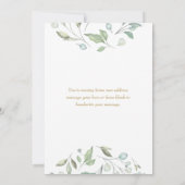 Groene slinger gouden nieuwe adresaankondiging (Achterkant)