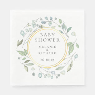 Groene Slinger Koppel Baby Shower Servet