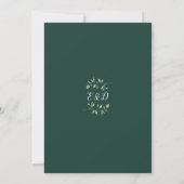 Groene Slingerlichten Happily Ever After Bruiloft Kaart (Achterkant)