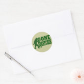 Groene slogan ronde sticker (Envelop)