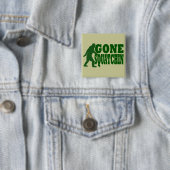 Groene slogan vierkante button 5,1 cm (In situ)