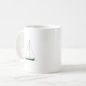 Groene Sloop Sailboot Koffiemok (Voorkant links)
