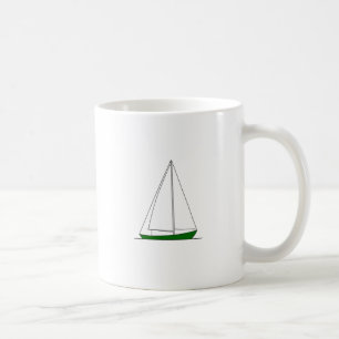 Groene Sloop Sailboot Koffiemok