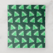 Groene smaragd 55ste huwelijksverjaardag tafel plaatskaartje (Binnenkant ongevouwen)